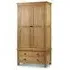 Marlborough 2 Door 2 Drawer Double Wardrobe - Waxed, Oak