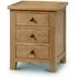 Marlborough 3 Drawer Bedside Cabinet - Oak