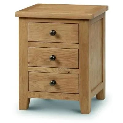 Marlborough 3 Drawer Bedside Cabinet - Oak