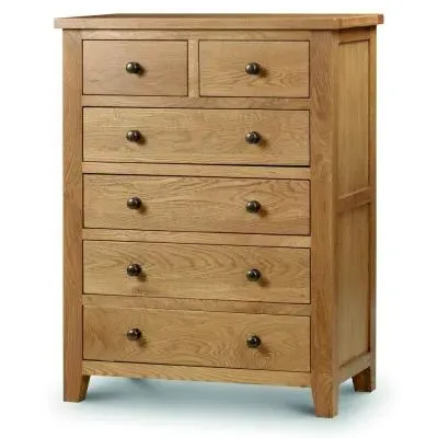 Marlborough 4+2 Drawer Chest - Oak