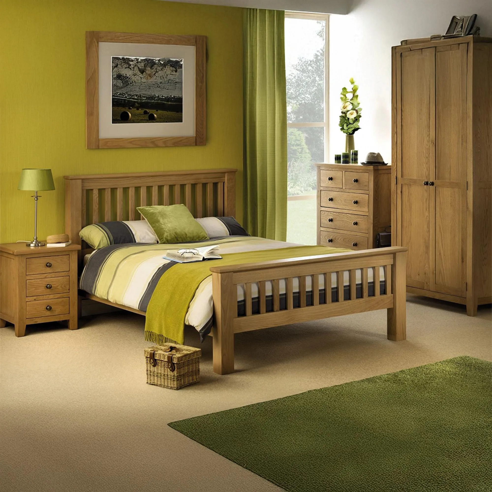 Marlborough Oak 3 Door Wardrobe - Waxed