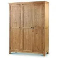 Marlborough Oak 3 Door Wardrobe - Waxed