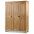 Marlborough Oak 3 Door Wardrobe - Waxed