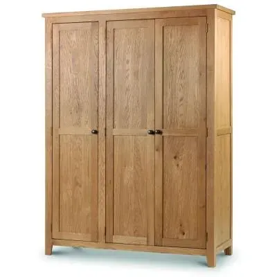 Marlborough Oak 3 Door Wardrobe - Waxed image
