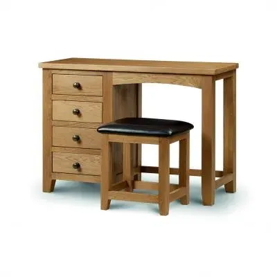 Marlborough Oak 4 Drawer Dressing Table - Waxed image