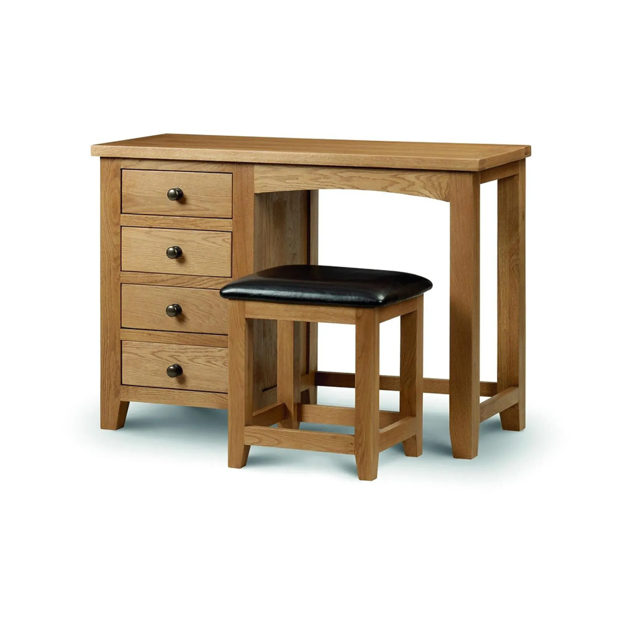 Marlborough Padded Dressing Stool - Waxed, Oak