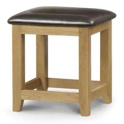 Marlborough Padded Dressing Stool - Waxed, Oak image