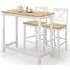 Marlow Bar Set with 2 Stools - Ivory, Light Oak