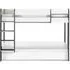 Mars Bunk Bed - Charcoal Oak, White Fabric