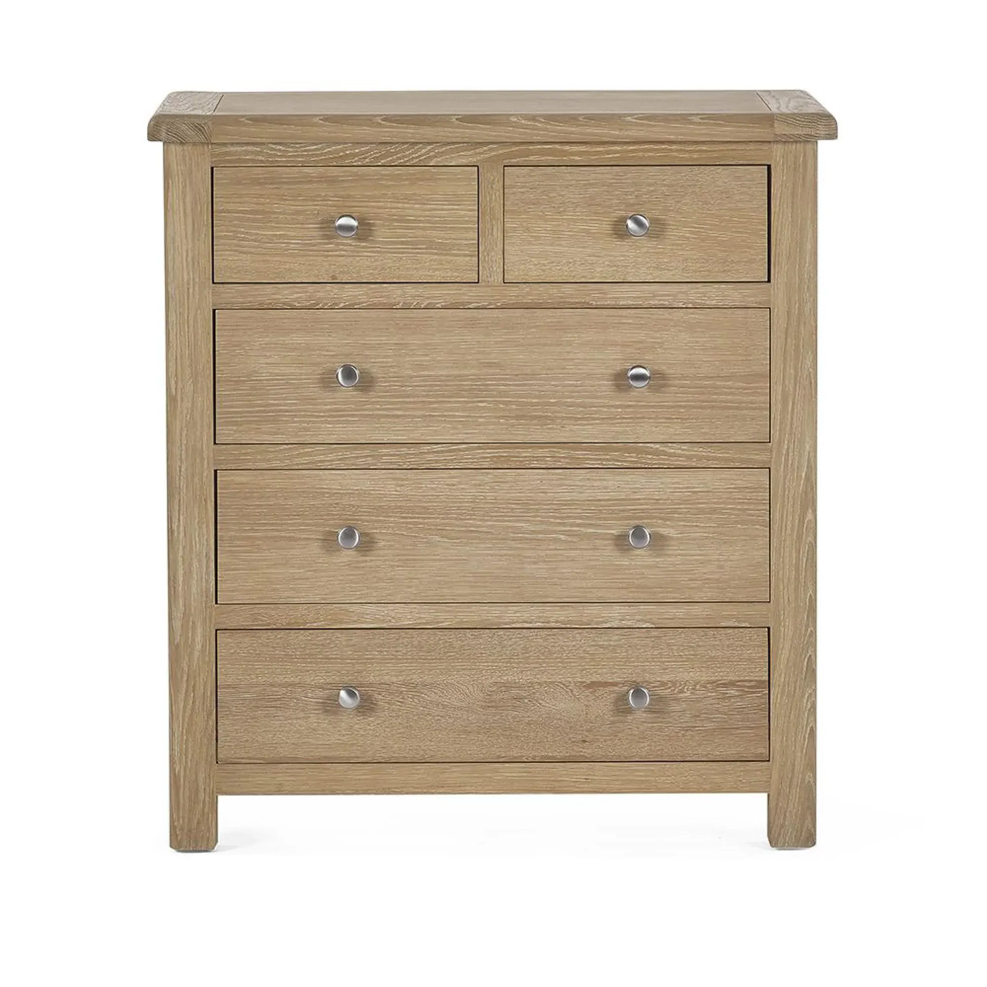 Memphis 3+2 Drawer Chest - Limed Oak