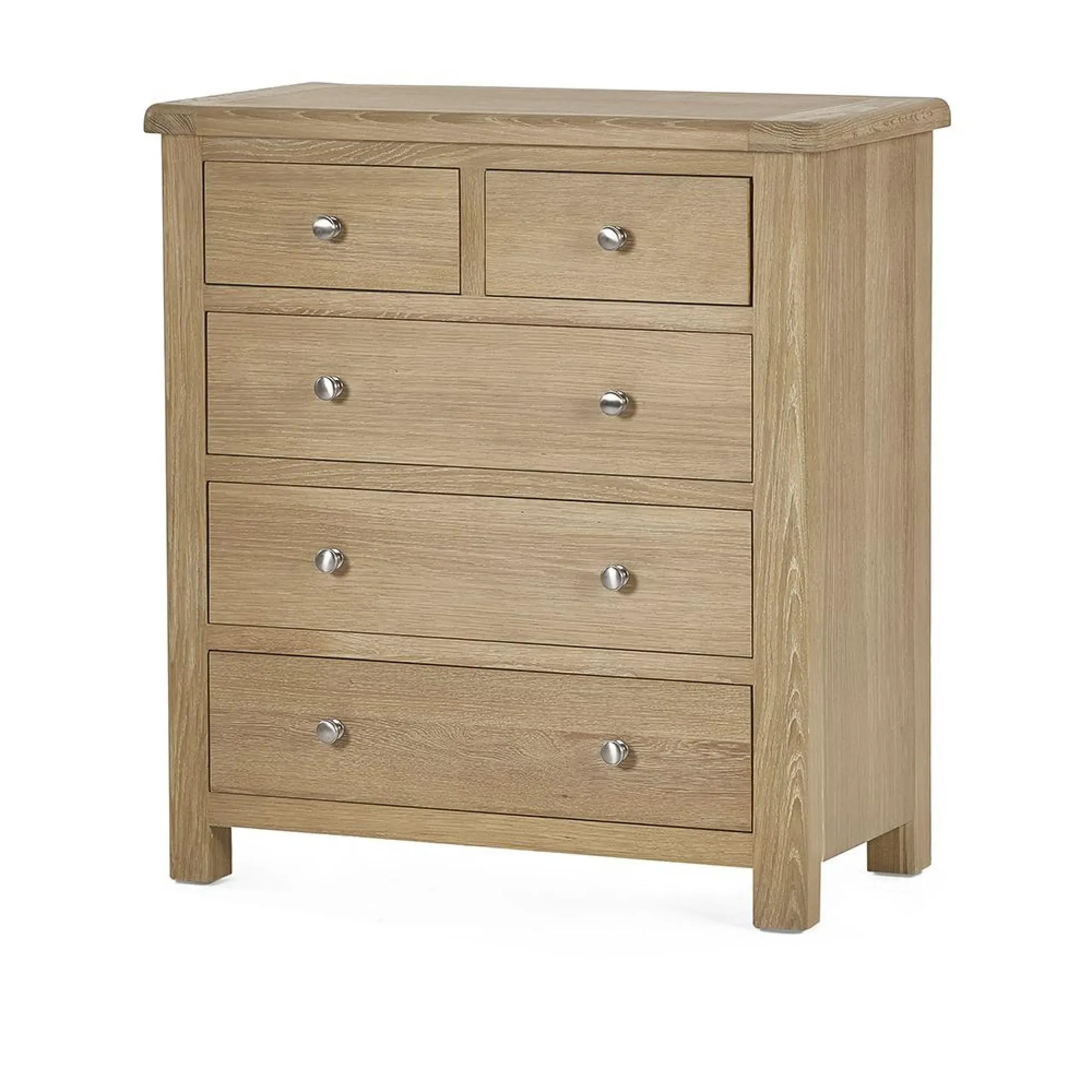 Memphis 3+2 Drawer Chest - Limed Oak