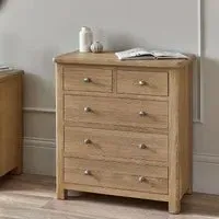 Memphis 3+2 Drawer Chest - Limed Oak