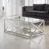 Miami 120cm Coffee Table - Chrome, Glass
