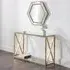 Miami 120cm Console Table - Gold, Glass
