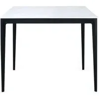 Miami 2-Seater Square Dining Table - White, Ceramic