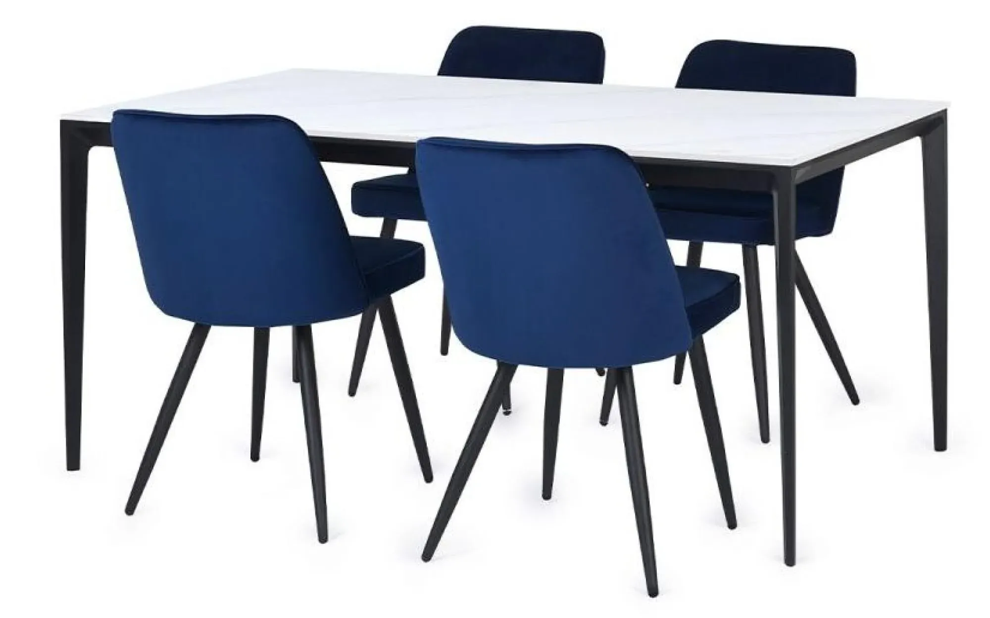 Miami 4-Seater Dining Table - White, Ceramic