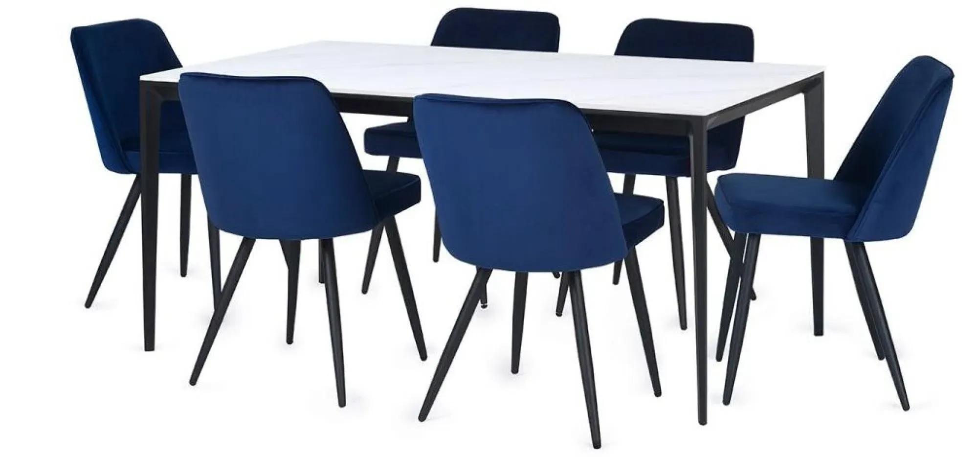 Miami 4-Seater Dining Table - White, Ceramic