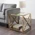 Miami Square Lamp Table - Gold, Glass