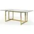 Minori 8 Seater Dining Table - Clear, Gold