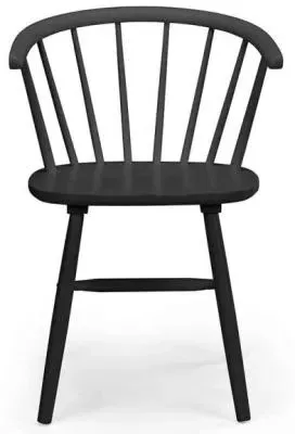 Modena Spindle Back Dining Chair Set of 2 - Black image