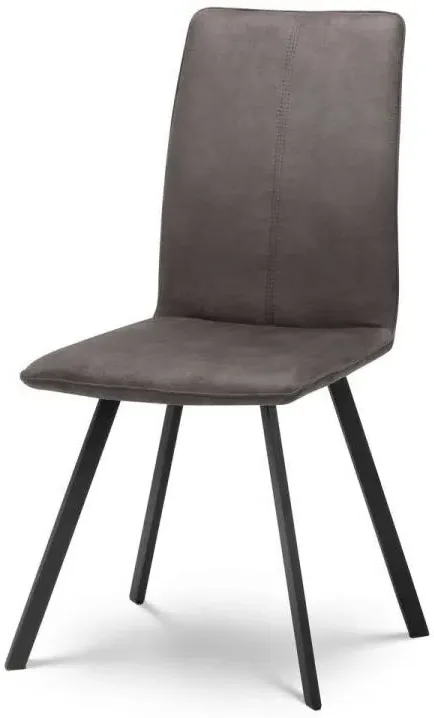 Monroe Dining Chair Set of 2 - Charcoal Grey, Fabric