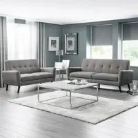 Monza 2-Seater Sofa - Grey, Linen