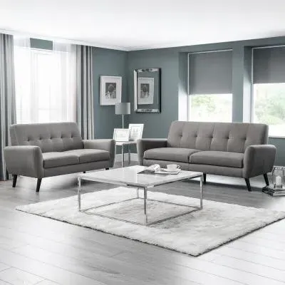 Monza 2-Seater Sofa - Grey, Linen