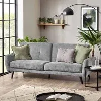 Monza 3-Seater Click-Clack Sofa Bed - Grey, Fabric