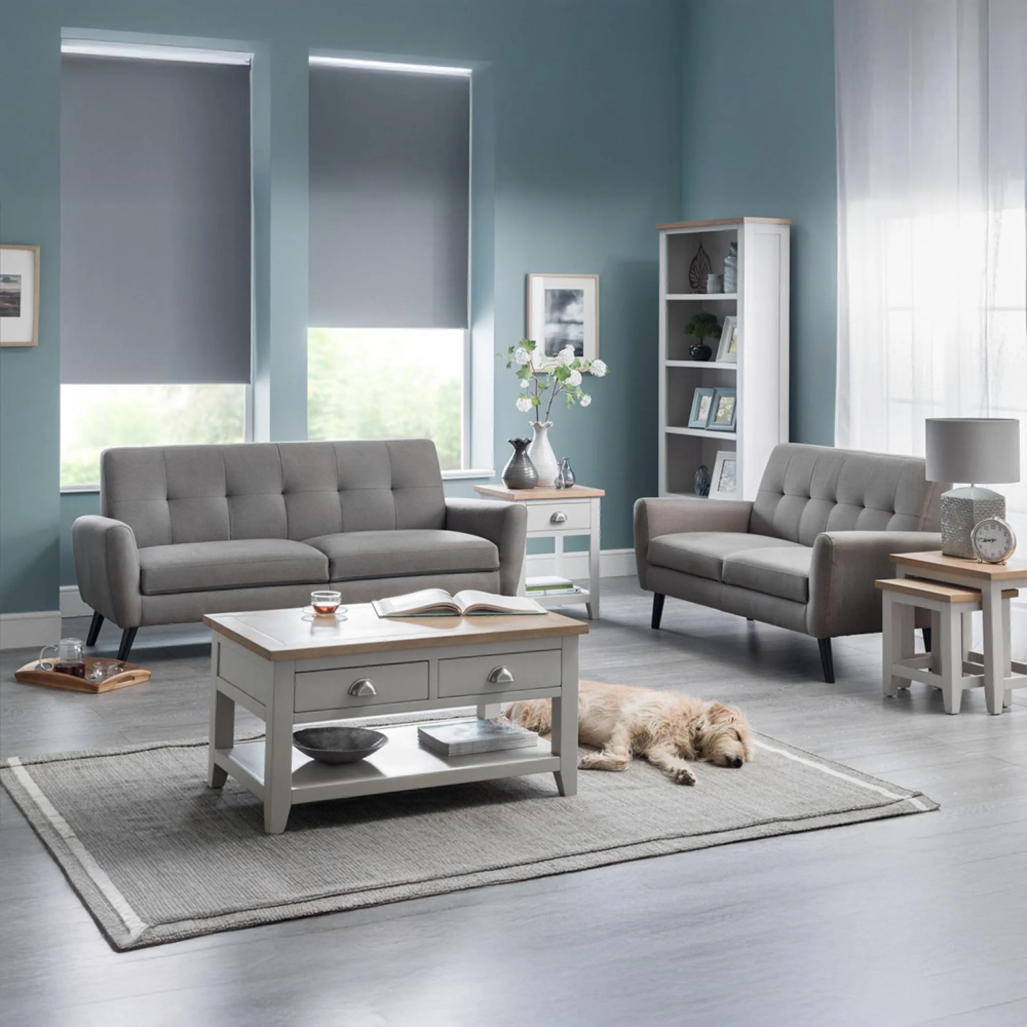 Monza 3-Seater Sofa - Grey, Linen