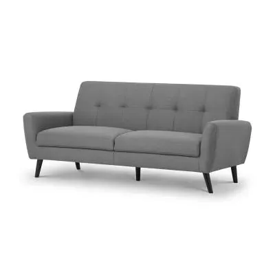 Monza 3-Seater Sofa - Grey, Linen