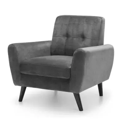 Monza Armchair - Grey, Fabric