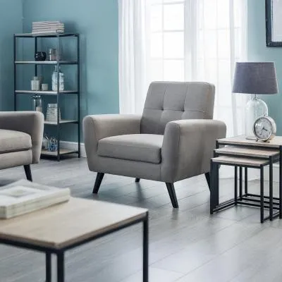 Monza Armchair - Grey, Linen image