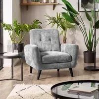 Monza Mobus Fabric Armchair - Dove Grey