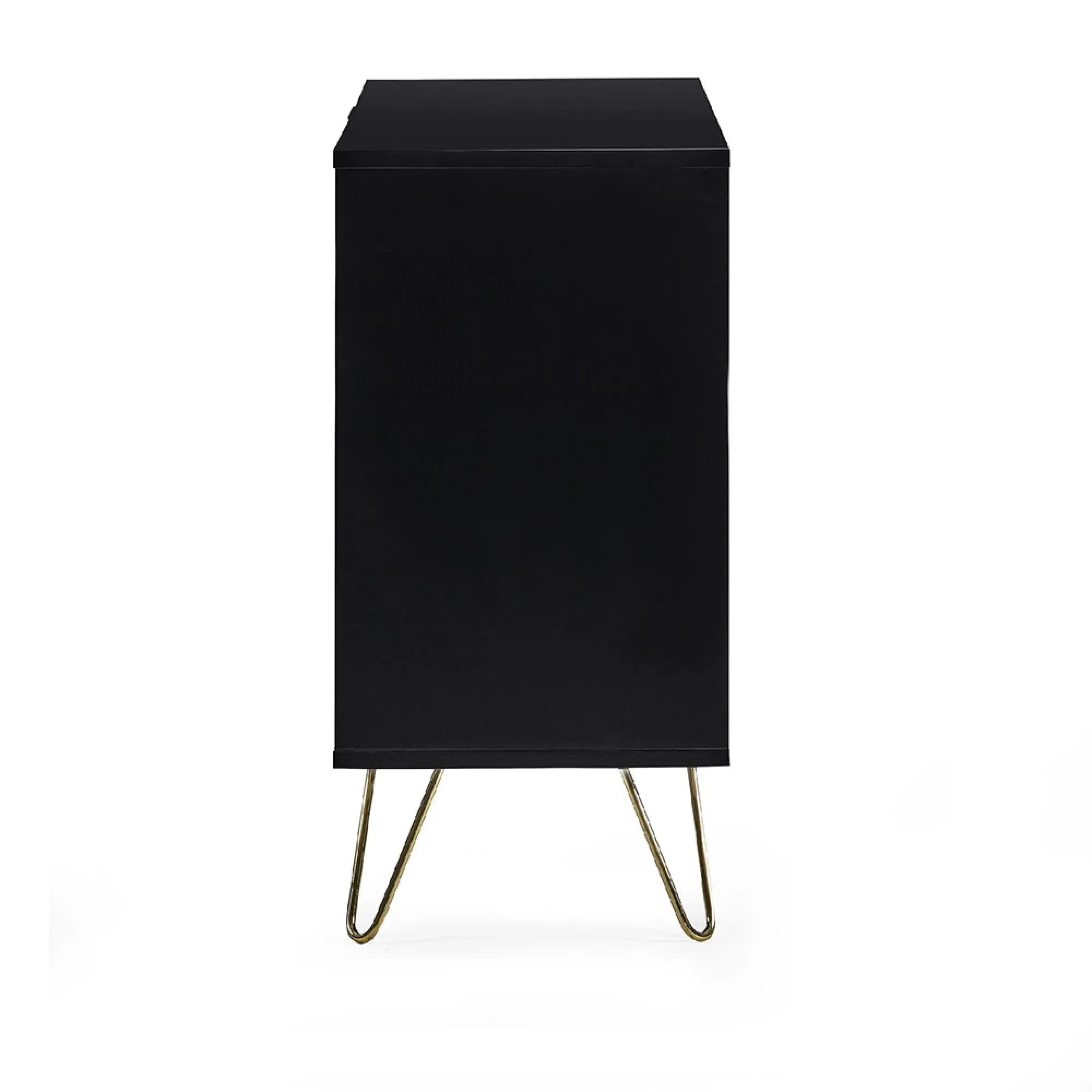 Murano Ribbed 2 Door Sideboard - Black