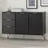 Murano Ribbed 2 Door Sideboard - Black