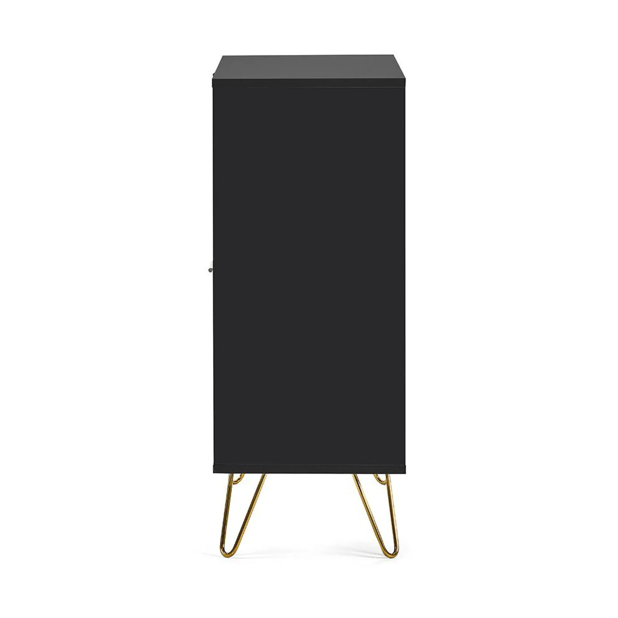 Murano Ribbed 2 Door Sideboard - Black