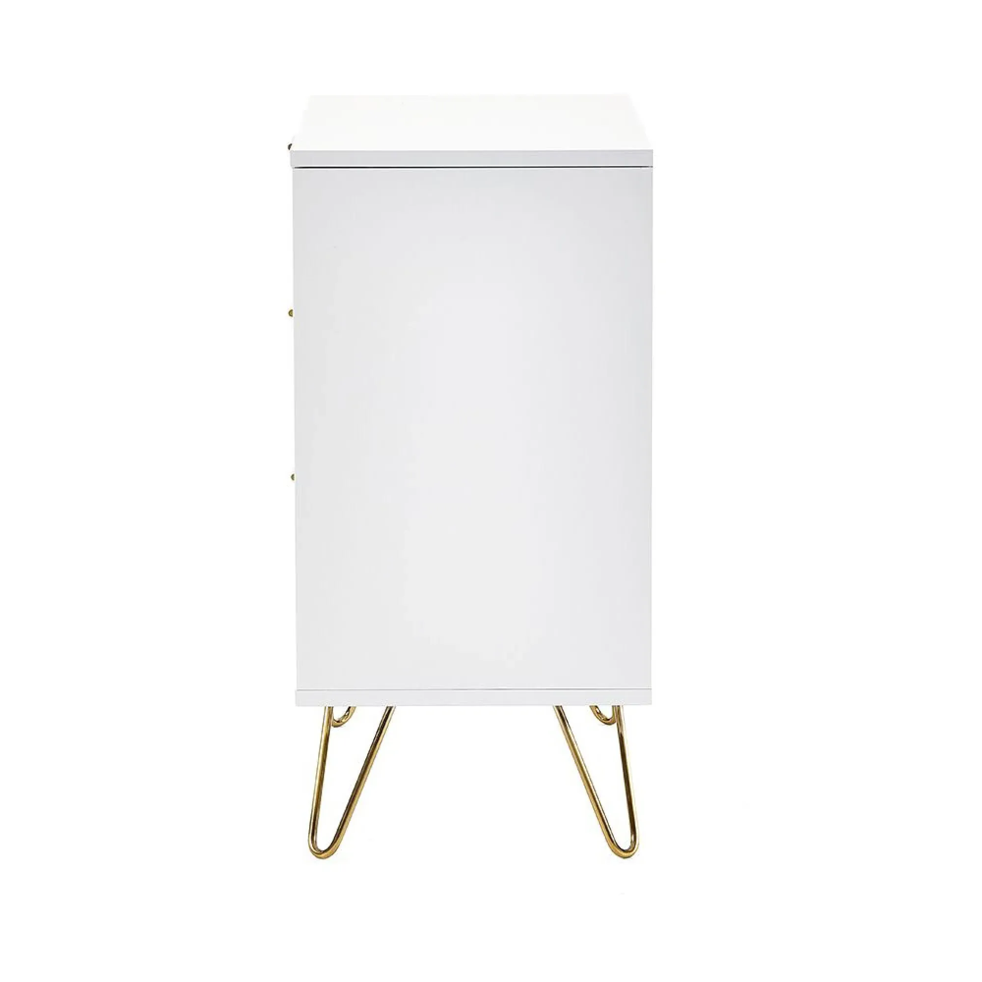 Murano Ribbed 3 Drawer Chest - White