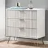 Murano Ribbed 3 Drawer Chest - White