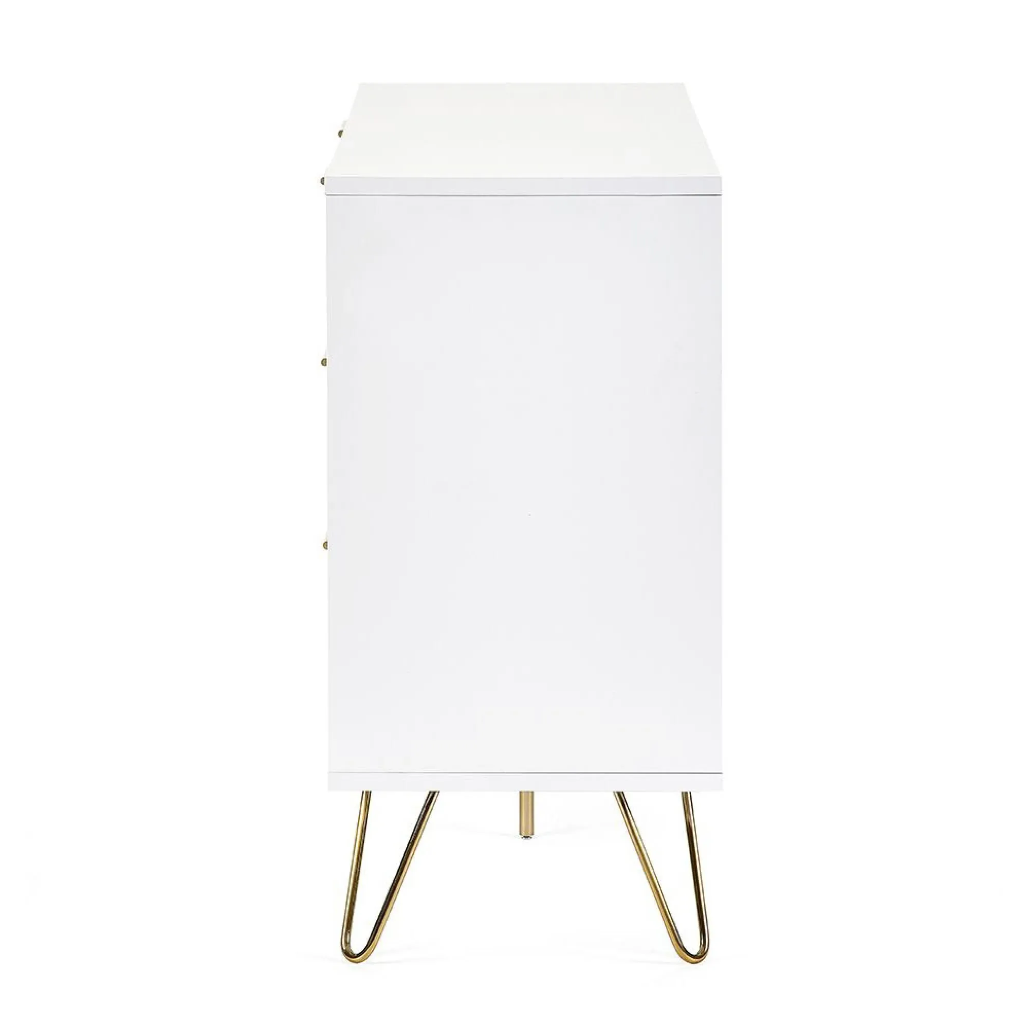 Murano Ribbed 6 Drawer Wide Chest - White