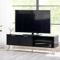 Murano Ribbed TV Unit - Black