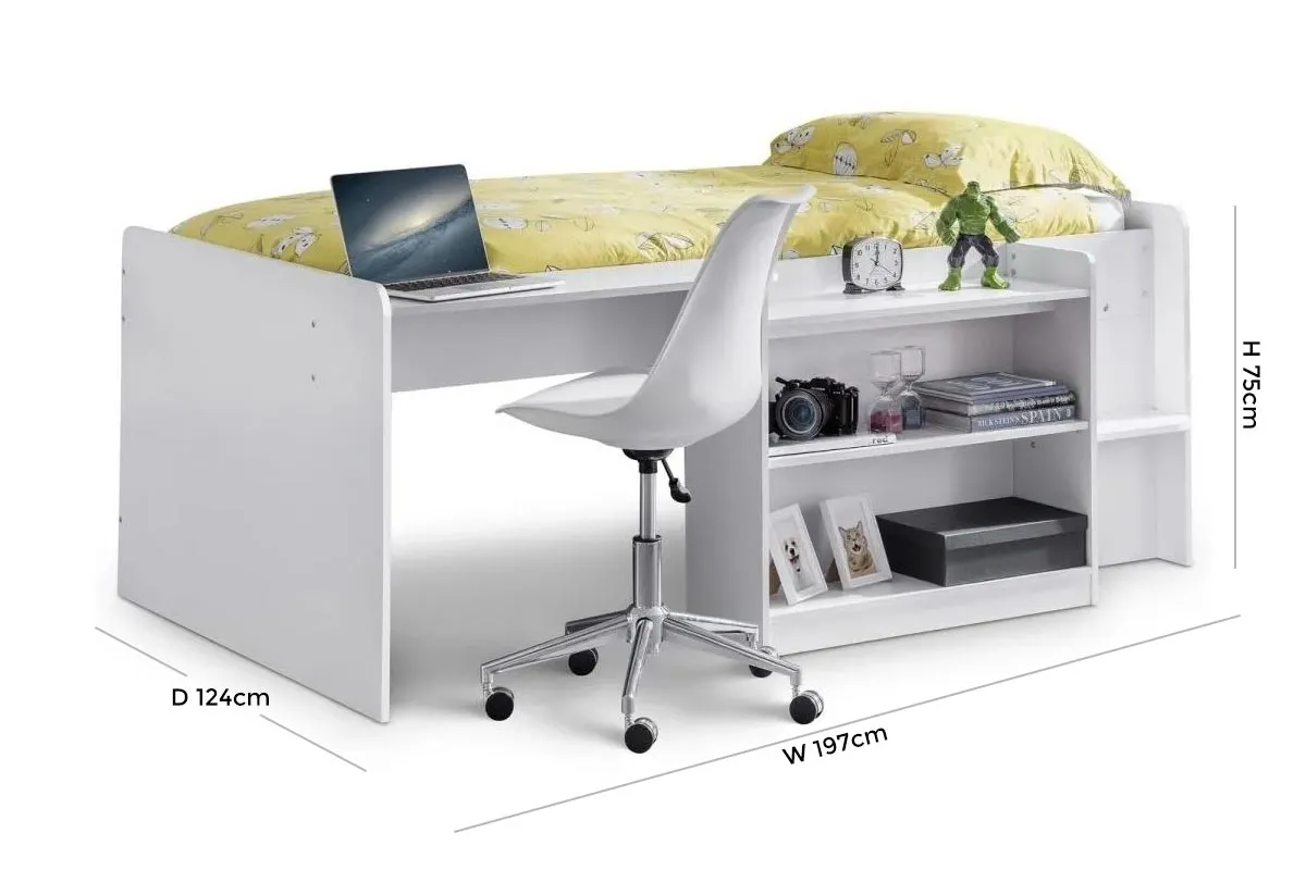 Neptune Midsleeper Bed - White