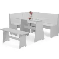 Newport 4-Seater Corner Dining Set - Grey