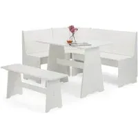 Newport 4-Seater Corner Dining Set - White