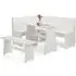 Newport 4-Seater Corner Dining Set - White