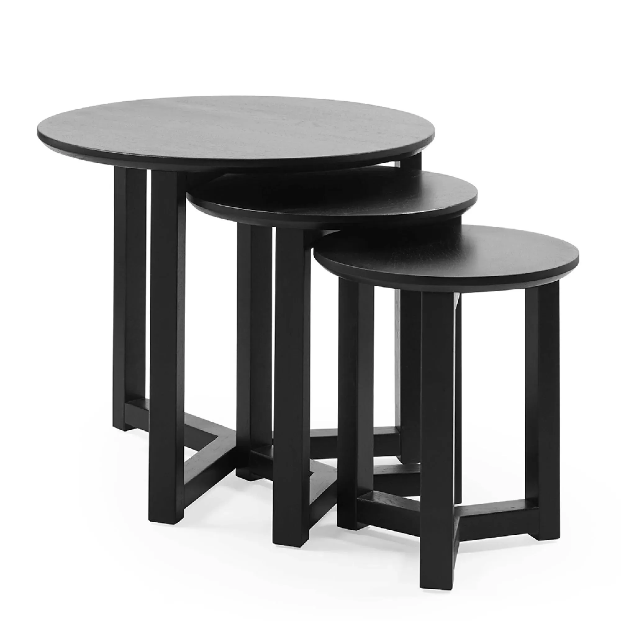 Nidri Nest of 3 Tables - Black