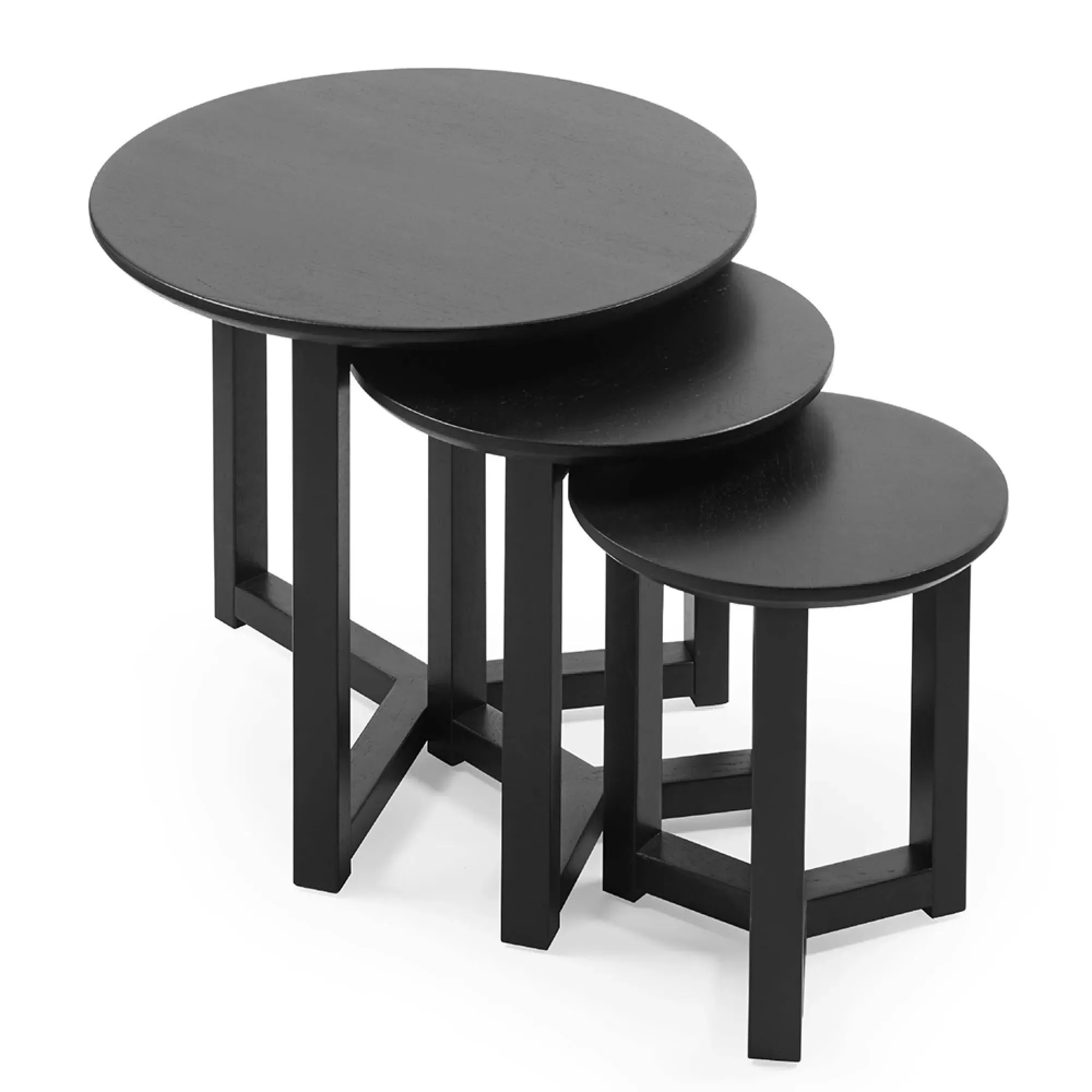 Nidri Nest of 3 Tables - Black