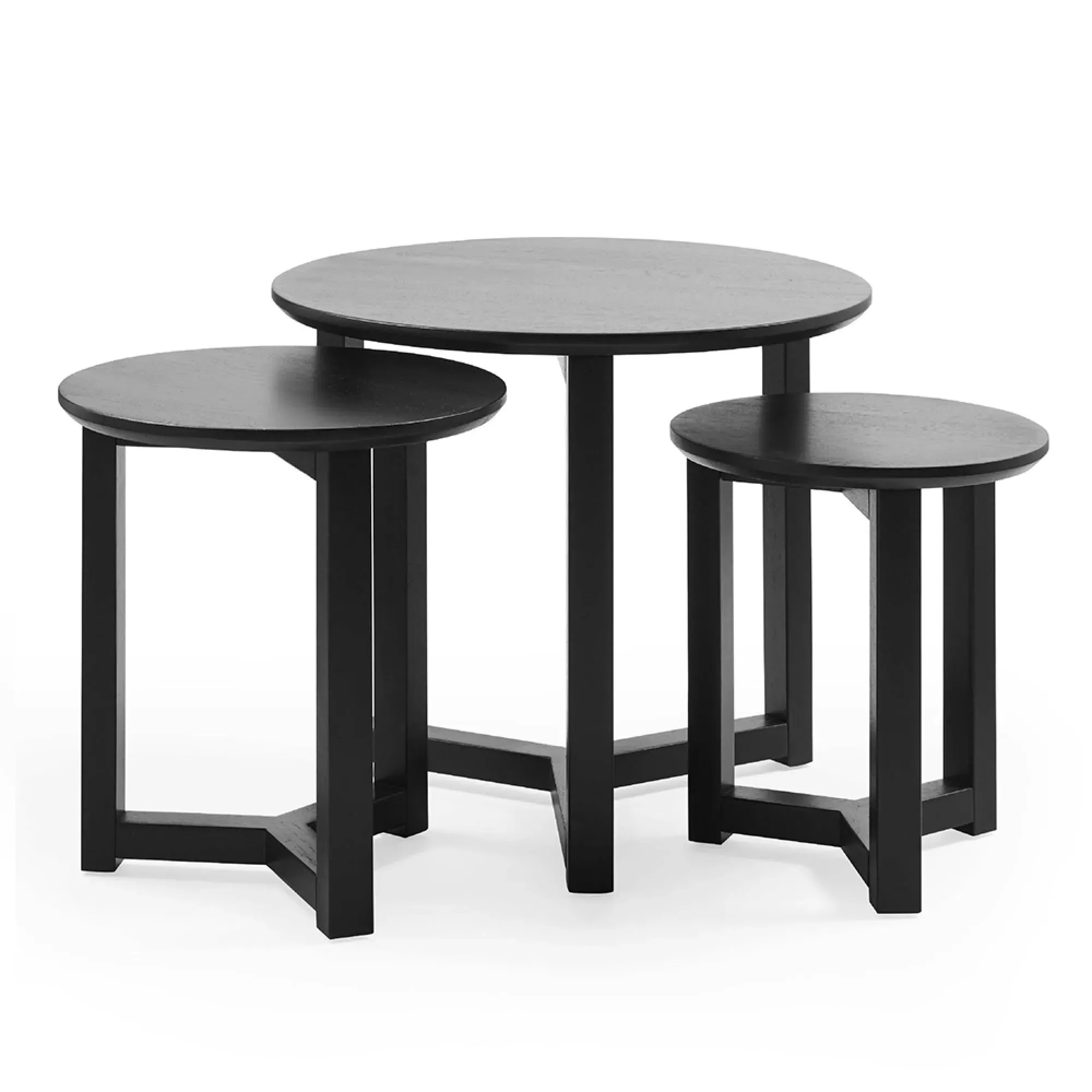 Nidri Nest of 3 Tables - Black
