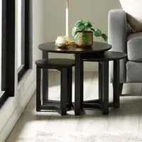 Nidri Nest of 3 Tables - Black