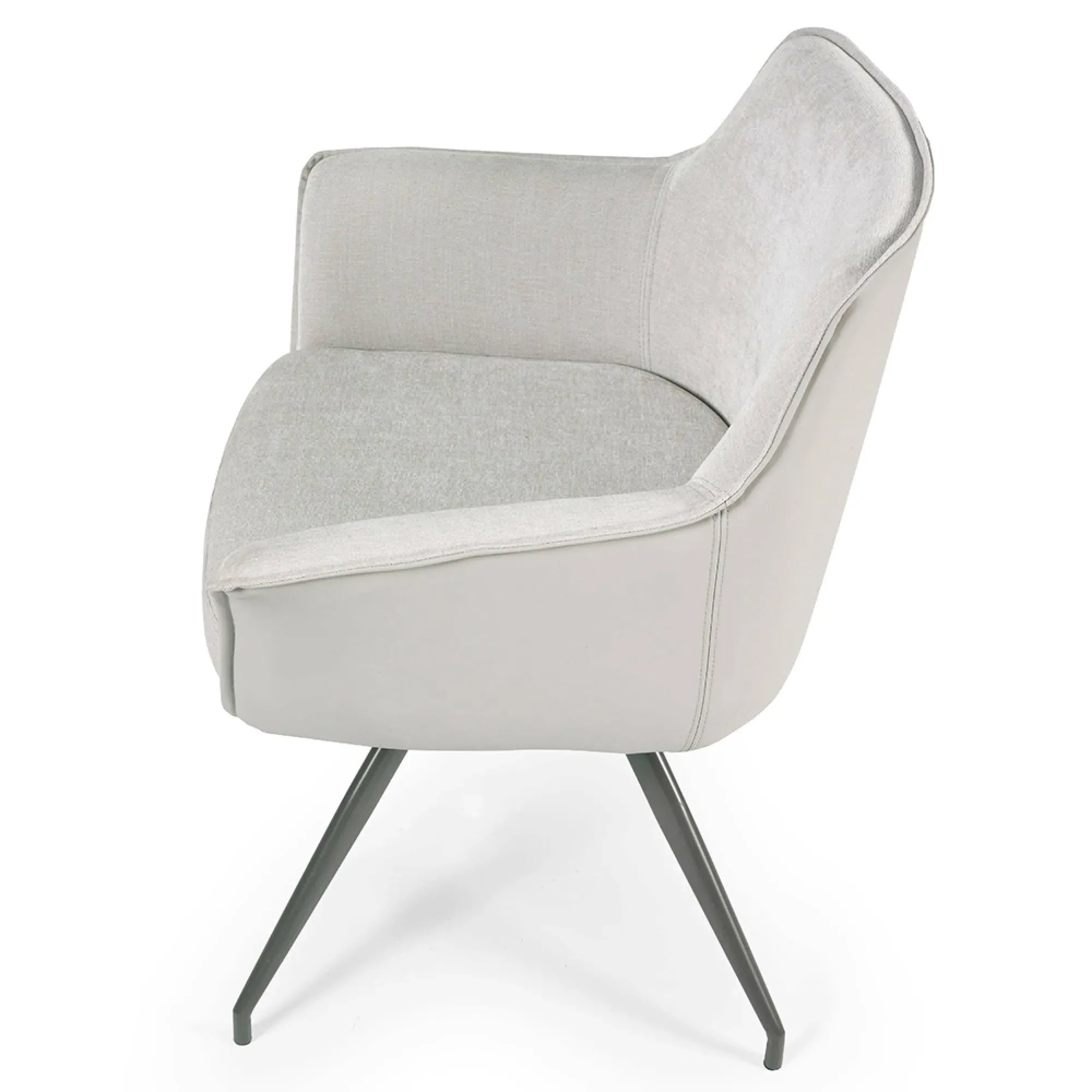 Noah Dining Chair Set of 2 - Ivory, Faux Leather