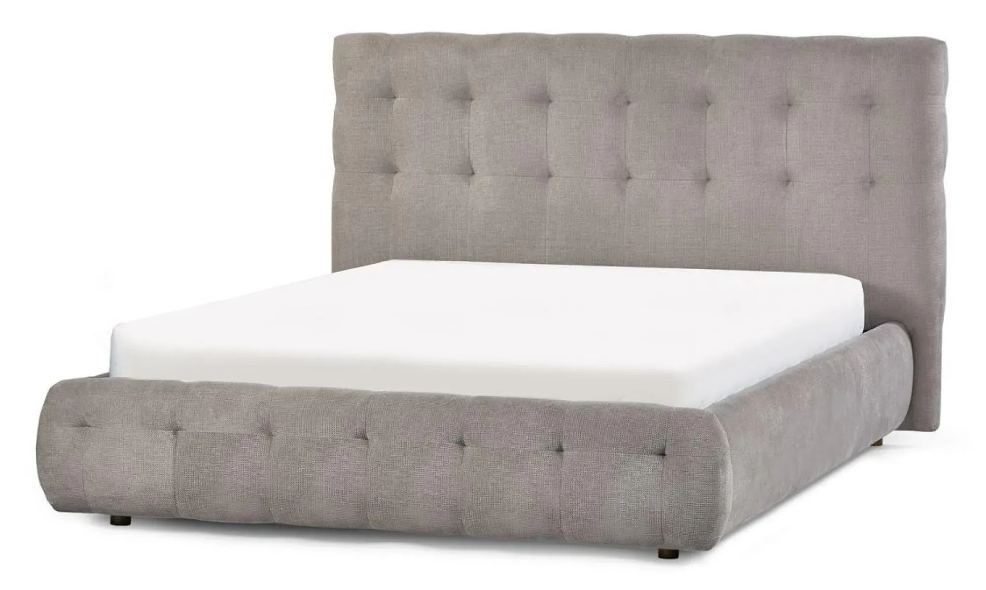 Odette Fabric Bed - Taupe